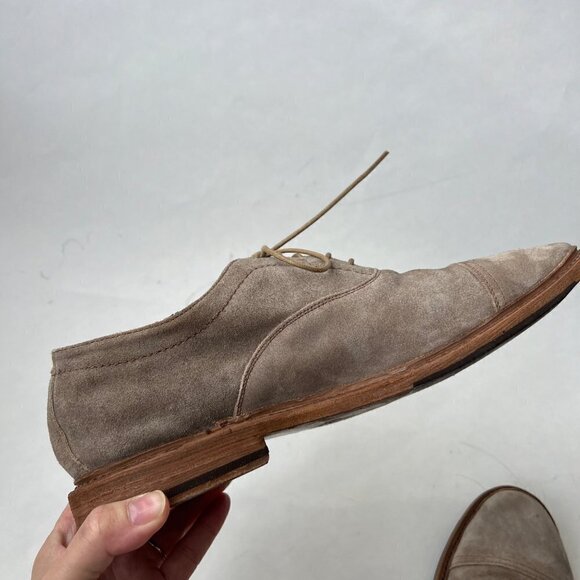 ❤️ Frye Paul Bal Oxford in Suede leather, Tan, Size 10.5 D - Picture 11 of 13